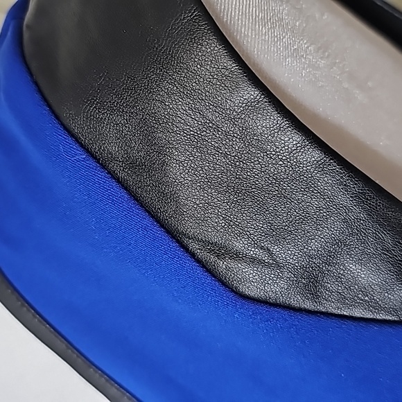 Worthington Color Block knee-Length Black and Blue Size 4 - Picture 4 of 10